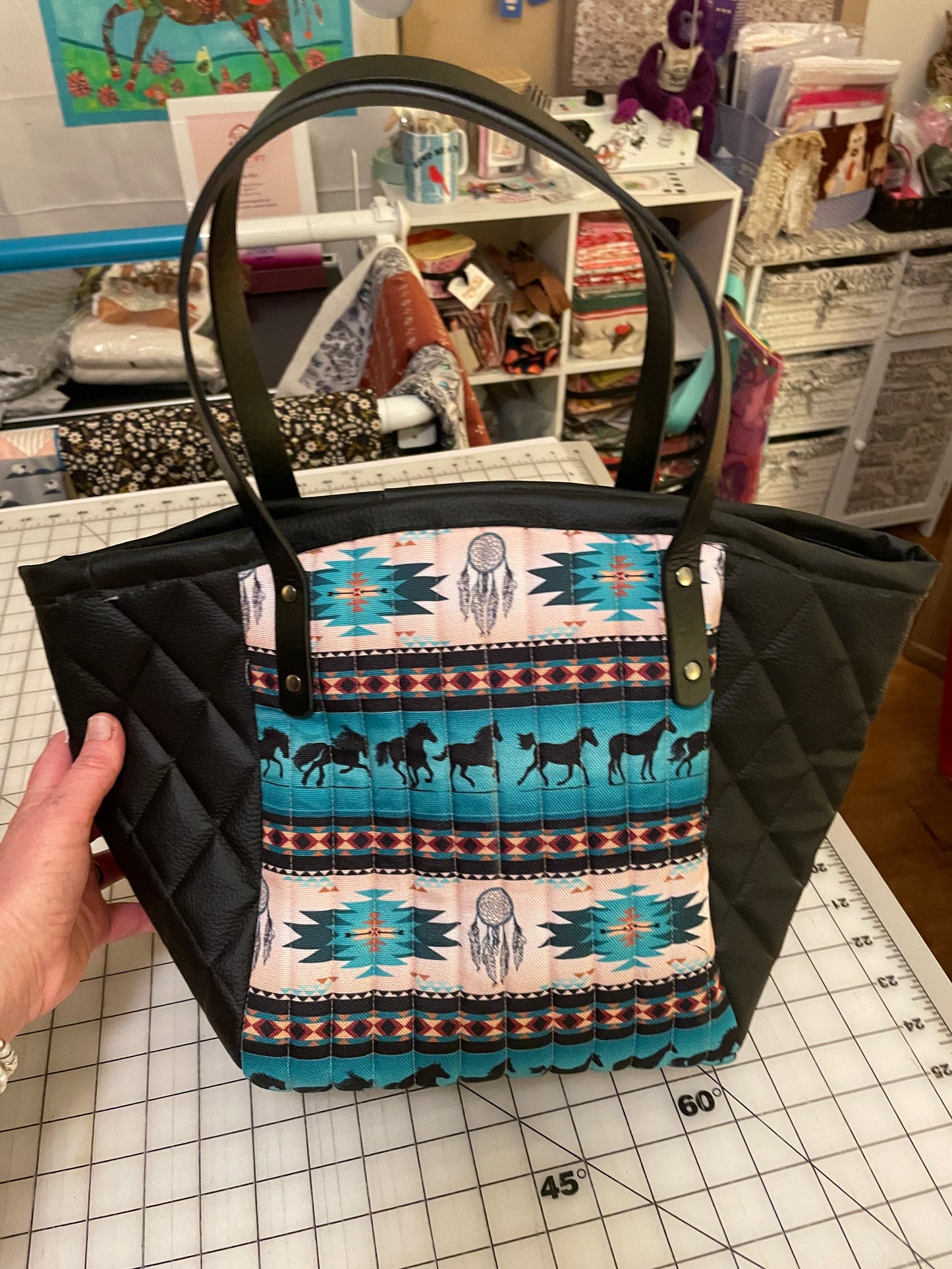 Horse Theme Bucket Bag